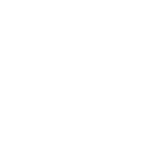White stick figure with arms raised inside a circular border on a black background